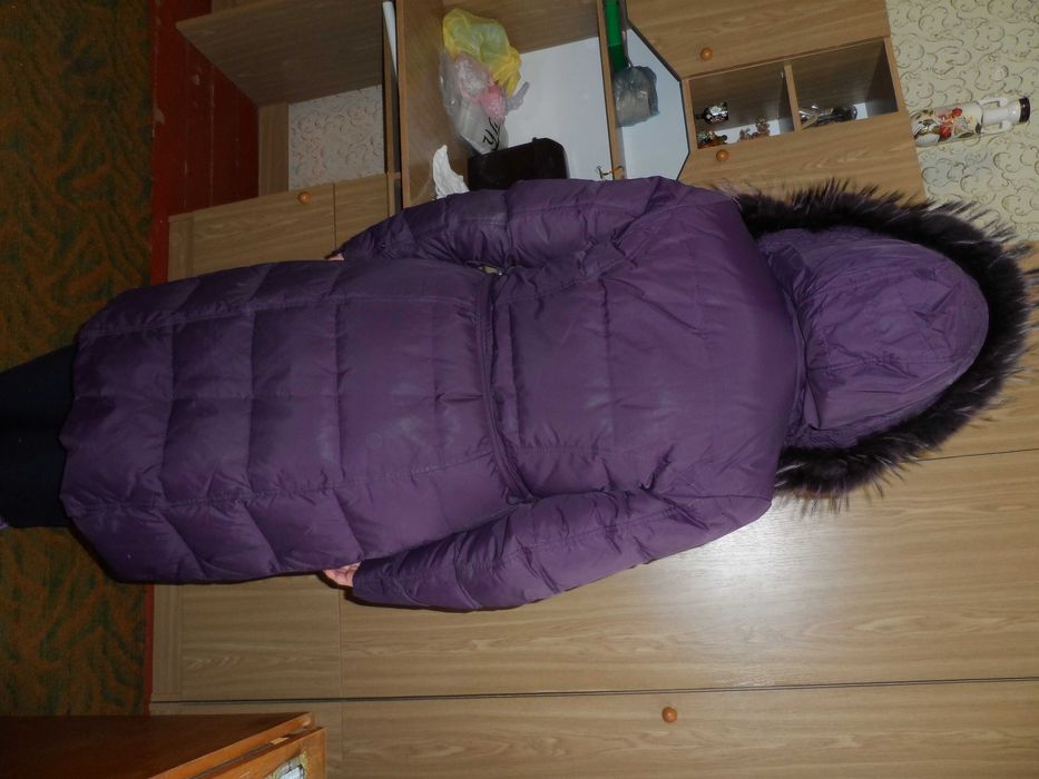 Куртка зимова, б/в, жіноча, фіолетова, р.44/165