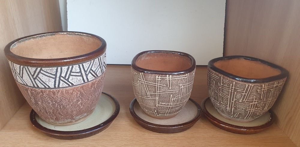 Горщик для квітів з червоної глини ручна робота