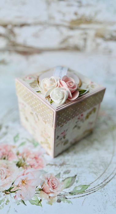 Pamiątka exploding box urodziny, chrzest, ślub, roczek, Komunia