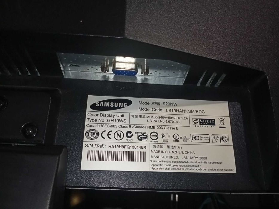 Монитор Samsung SyncMaster 920nw