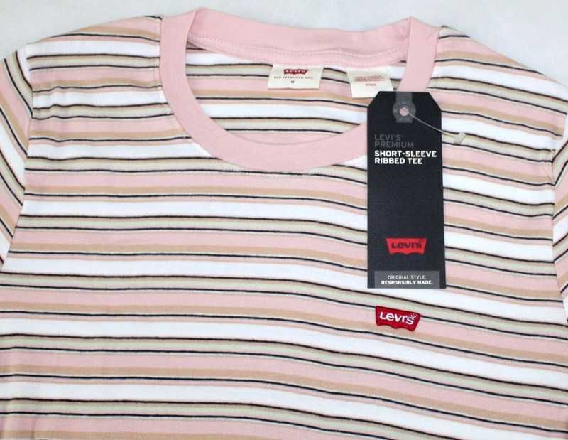 Damska koszulka Levi's krótka Short-Sleeve paski nowa oryg. Levis - L