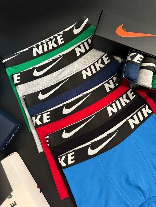 Чоловічі труси Nike. Мужские боксеры Найк, черные, хлопок