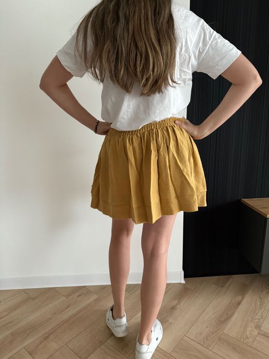 Musztardowa spódnica mini Diverse r. M