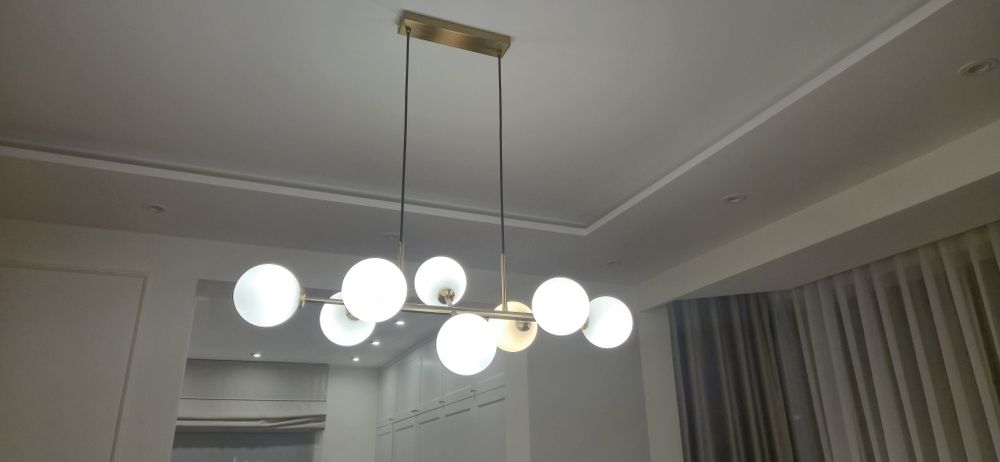 Żyrandol nad stół do jadalni italux mirellio 8 lamp