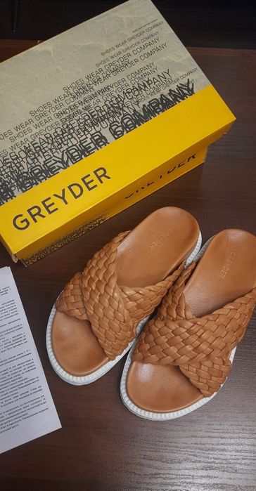 Шкіряні шльопанці Greyder, розмір 36