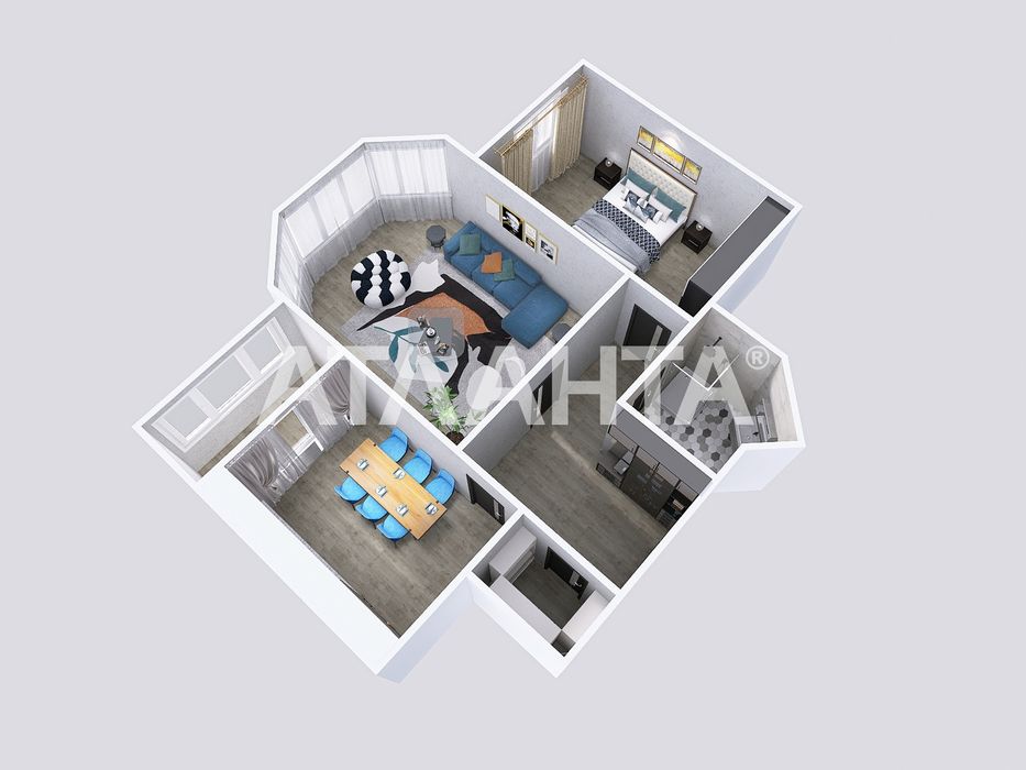 2-комнатная квартира по адресу ул. Приморская (площадь 77 м²) - Atlanta.ua - фото 14