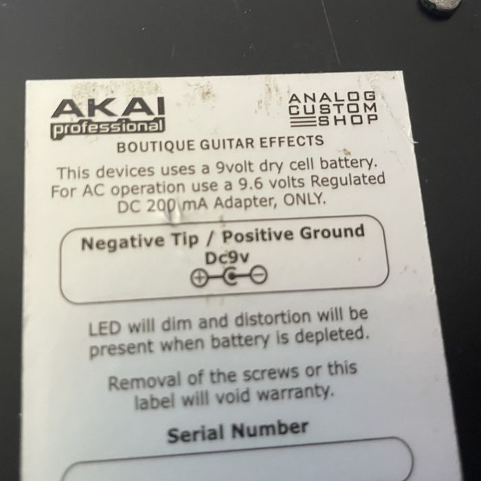 Akai Analog Custom Shop Drive3 Distortion Effects Pedal