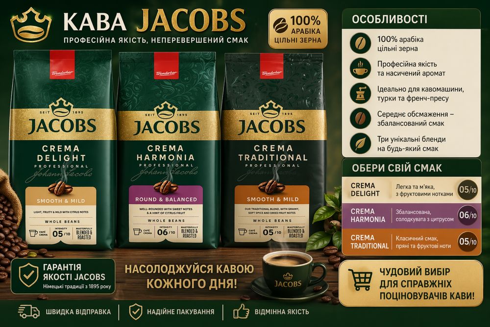 Кава в зернах тм jacobs professional 1кг