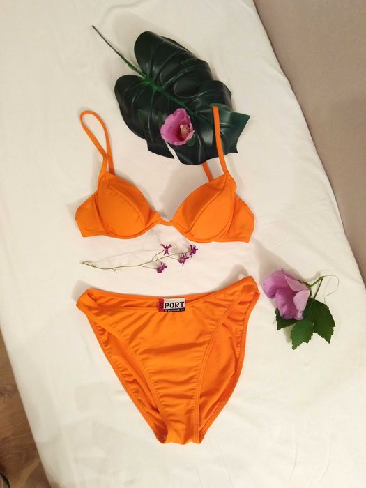 Pomarańczowe bikini SPORTy luxurious style  Orange bikini wysoki stan