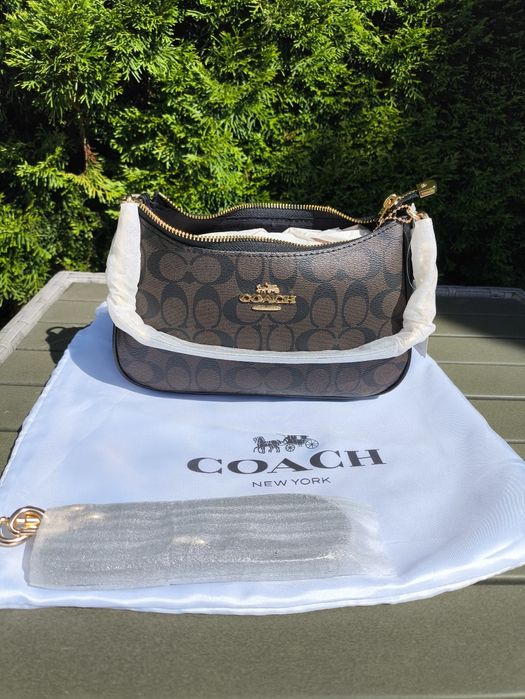 Torebka na ramie Coach Teri Mini Crossbody brazowa