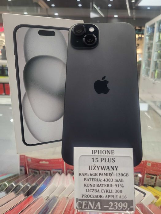Iphone 15 Plus 128GB Bat 91% Telakces Felicity *Raty 0%