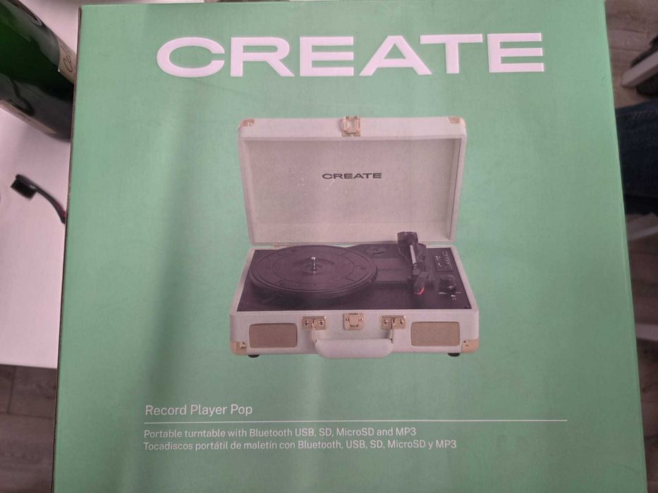Odtwarzacz płyt winylowych gramofon płytowy Create Record Player Pop