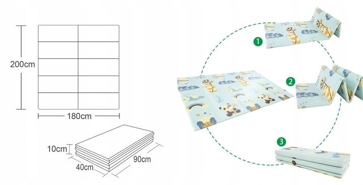 Piankowa Dwustronna Mata Edukacyjna 180x200 (i166)