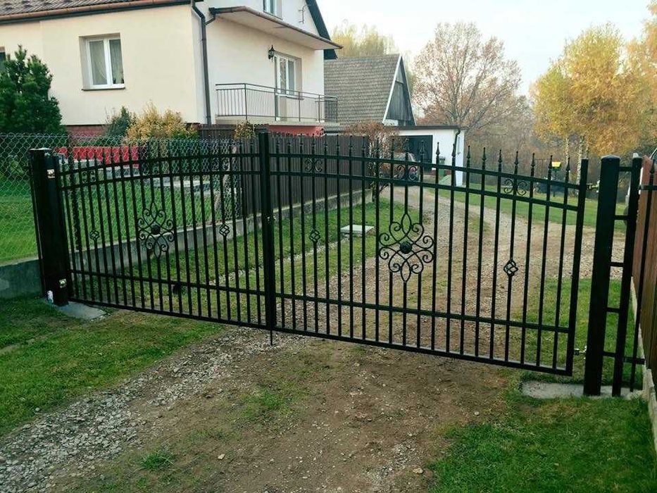 Brama przesuwna, dwuskrzydłowa, wjazdowa Ocynkowana Malowana 4m 5m 6m