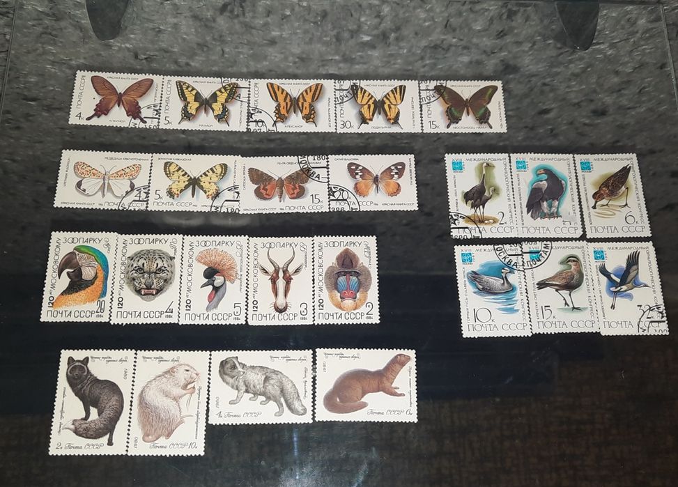 Марки фауна животные. СССР, Венгрия, Монголия, Польша.