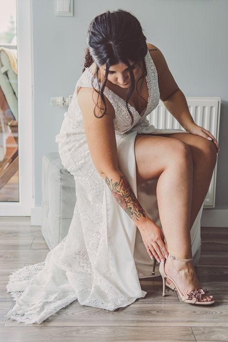 Suknia ślubna boho koronkowa