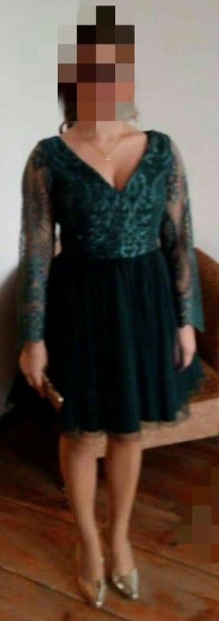 Sukienka butelkowa zieleń idealna na wesele lub studniówkę