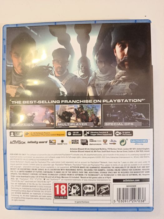 Call of duty modern warfare 2 (2022) диск для ps5