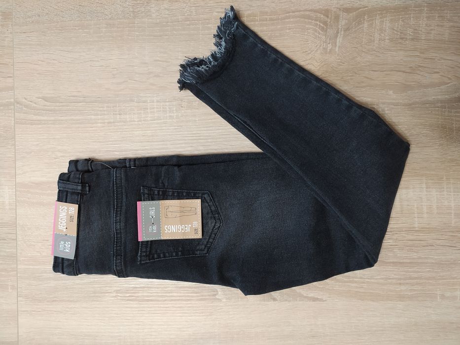 Джинси чорні skinny на дівчинку 7-8 років 128см