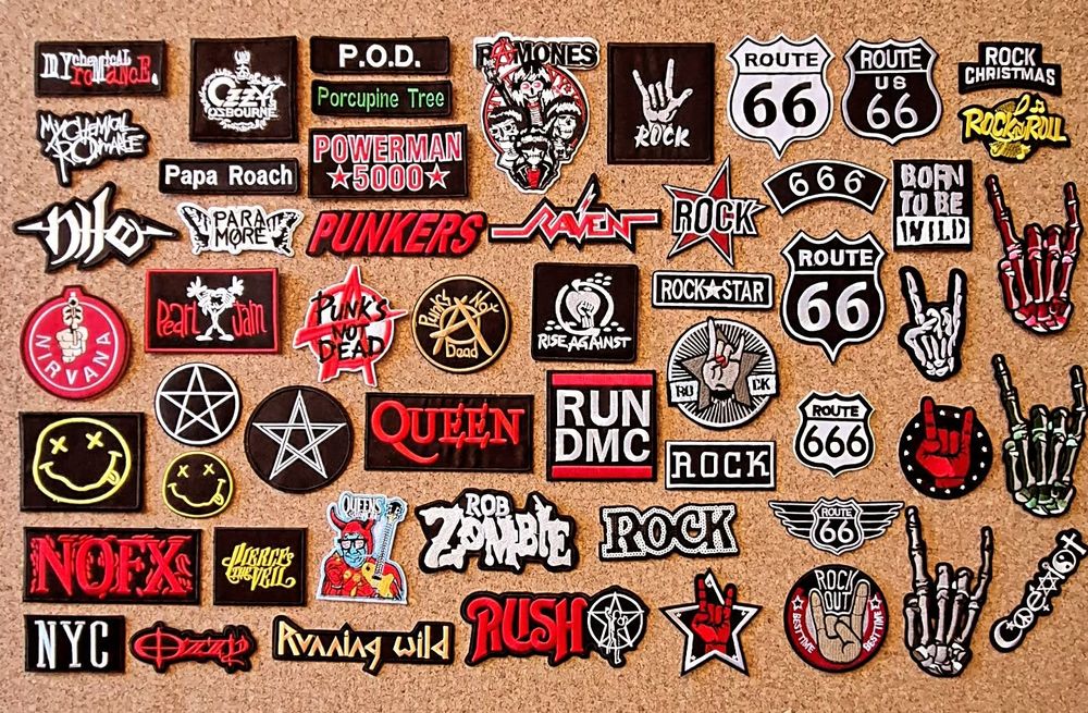 Patches Termocolantes Bandas Rock, Metal, Filmes e Séries (Novos)