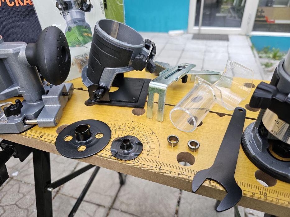 Кромочный Фрезер ProCraft +3 Базы +Сумка 6,8, Цанги Регулировка об.