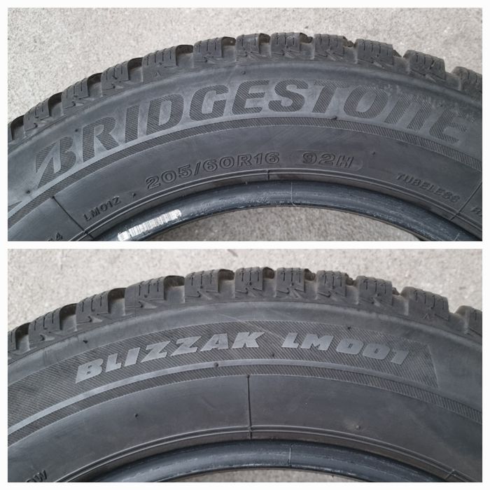 Opona używana 1szt. 205/60/16 Bridgestone Blizzak LM001  / 7,5mm