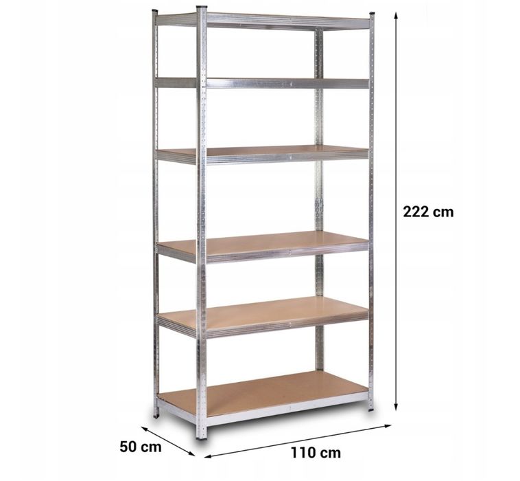 222 х 110 х 50 см. Стелаж металевий / полки / полиці