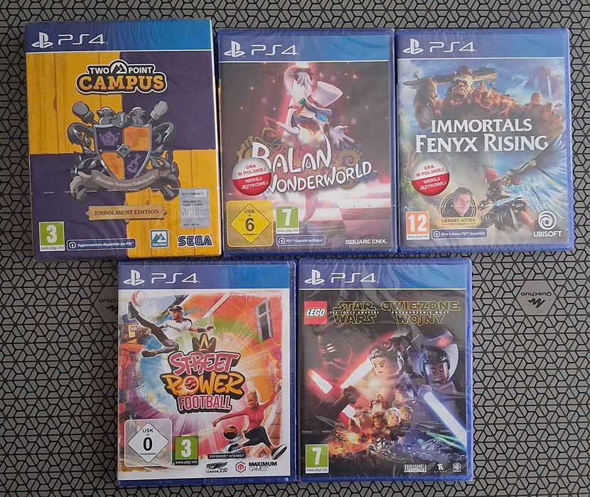 Zestaw 5 nowych gier PS4