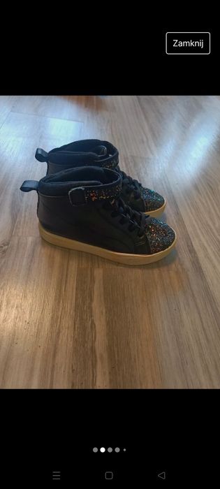 Buty za kostkę błyszczące