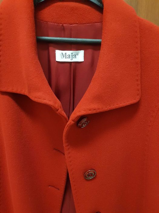 Casaco senhora lã caxemira fazenda vermelho MAJA