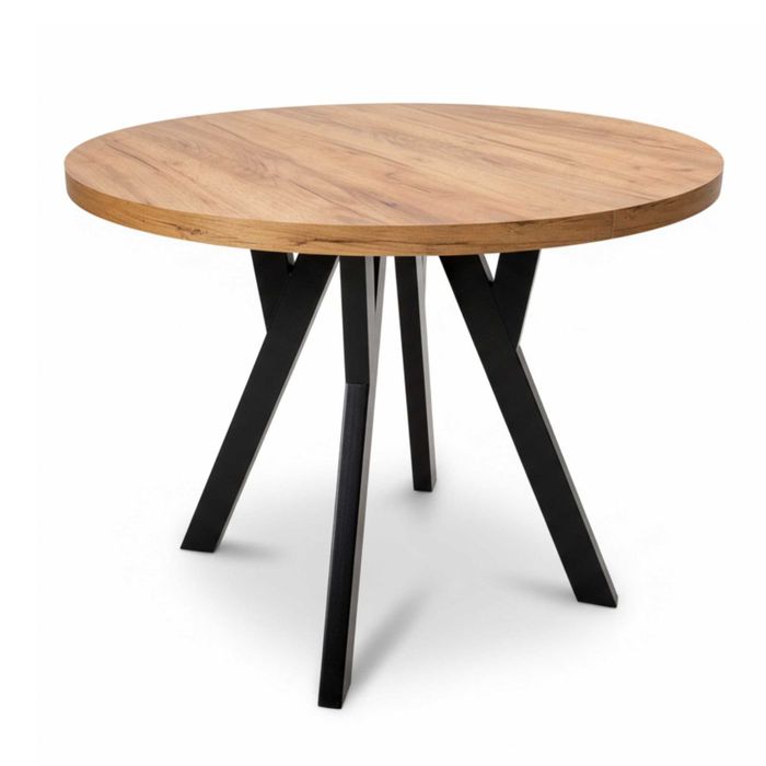 Stół okrągły 100/200 rozkładany LOFT noga Y nowoczesny, salon jadalnia