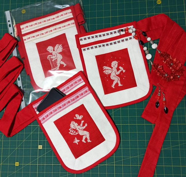 Українська ладунка, кишенька, сумочка, Ангел, 17 х 22 см