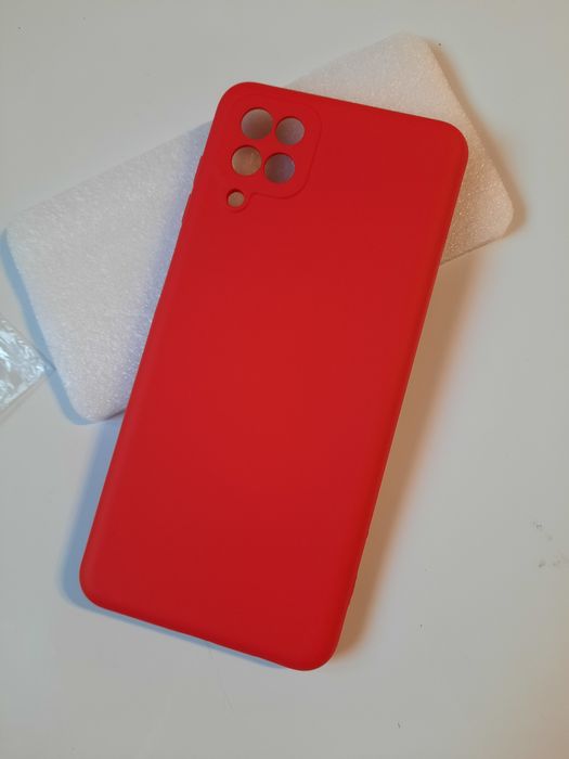 Etui na Samsung a12 / m12 silikonowy z mikrofibrą