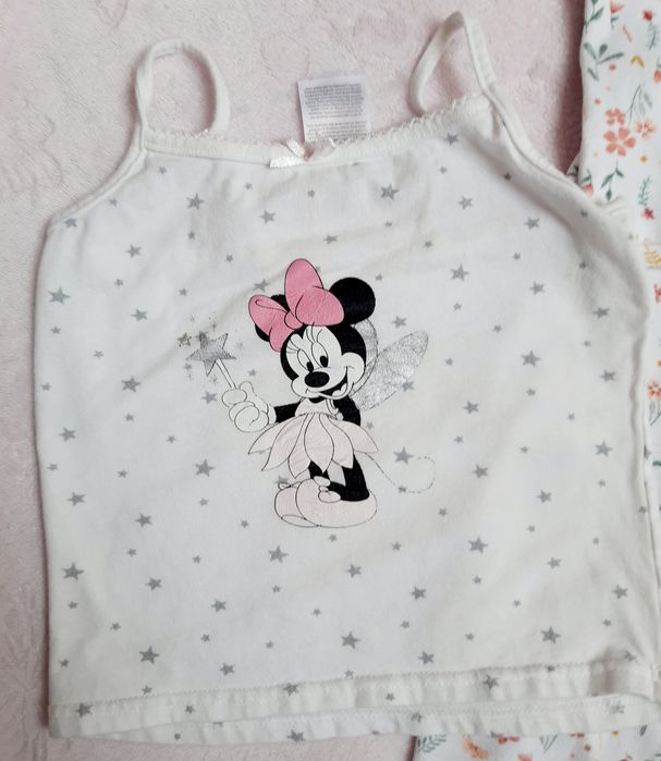 Piżama disney 2 szt 12-18 86cm  + bluzeczka podkoszulka primark