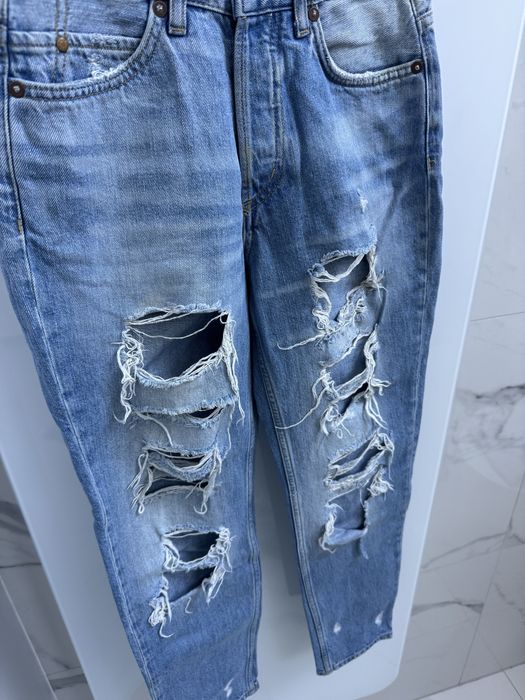 Jeansy spodnie denim boyfriend damskie XS 34