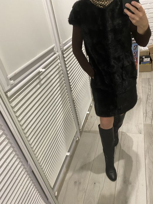 Норковая жилетка жилет транформер 3 в 1 шуба полушубок