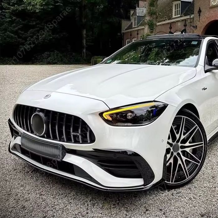 Губа на передний бампер Mercedes w206 накладка на бампер сплитер юбка