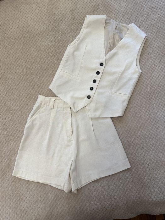 Костюм zara, льон xs