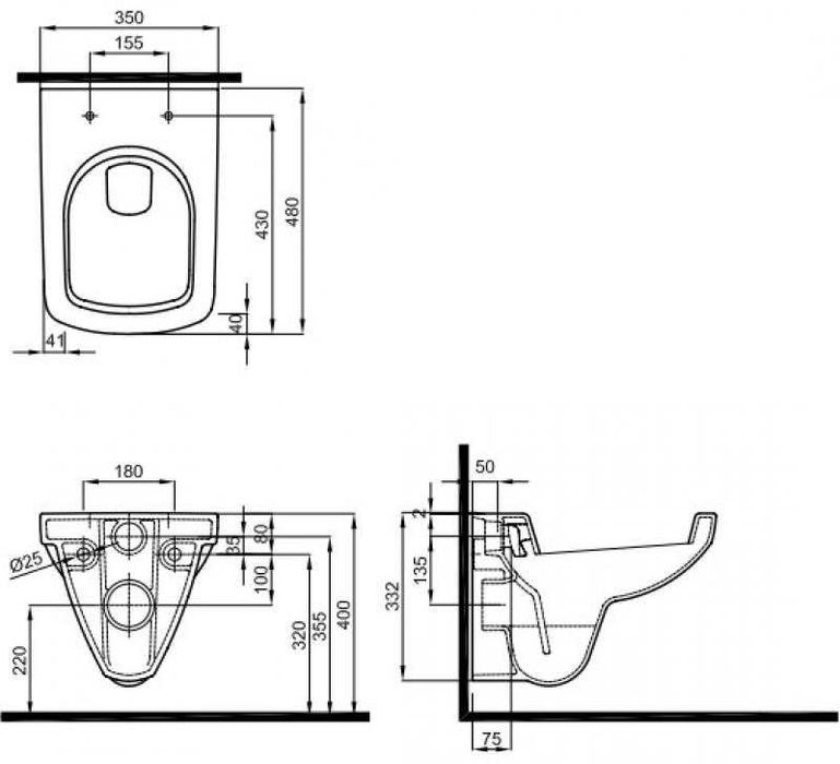 KOŁO NOVA PRO miska wisząnca 48 cm + deska wolnoopad