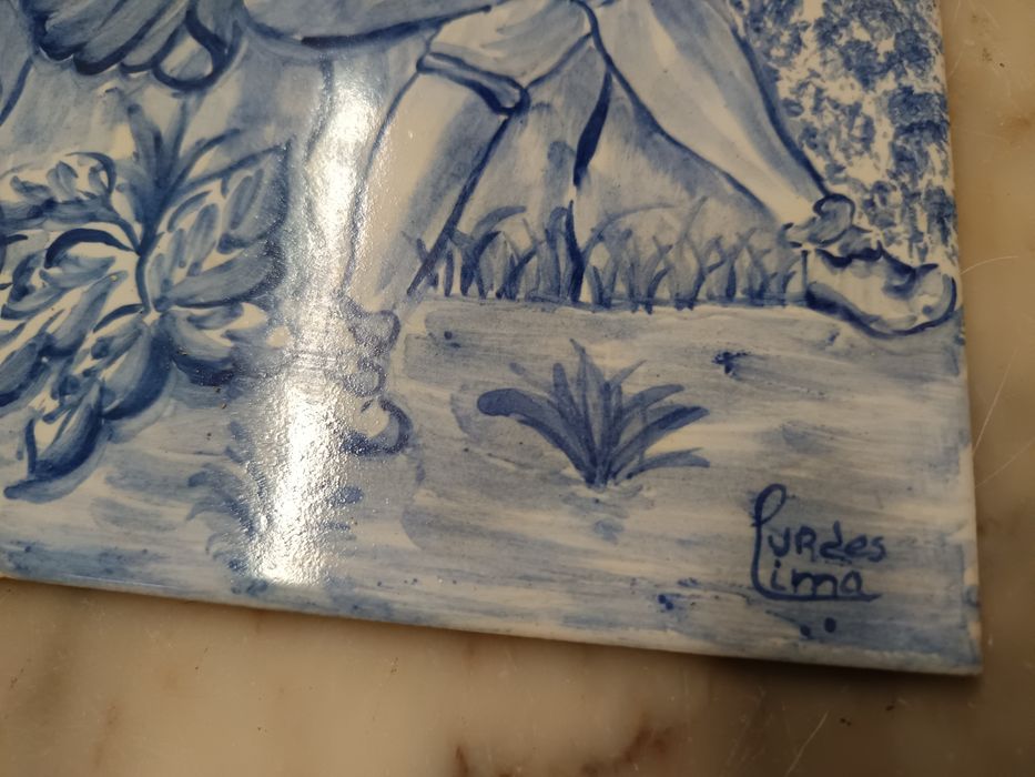 Quadro de azulejos pintados a mão