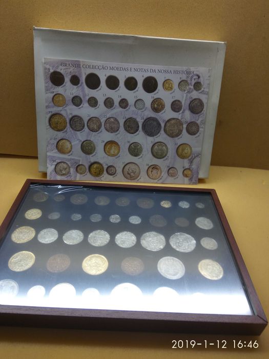Grande coleção de moedas e notas da nossa História - Completa