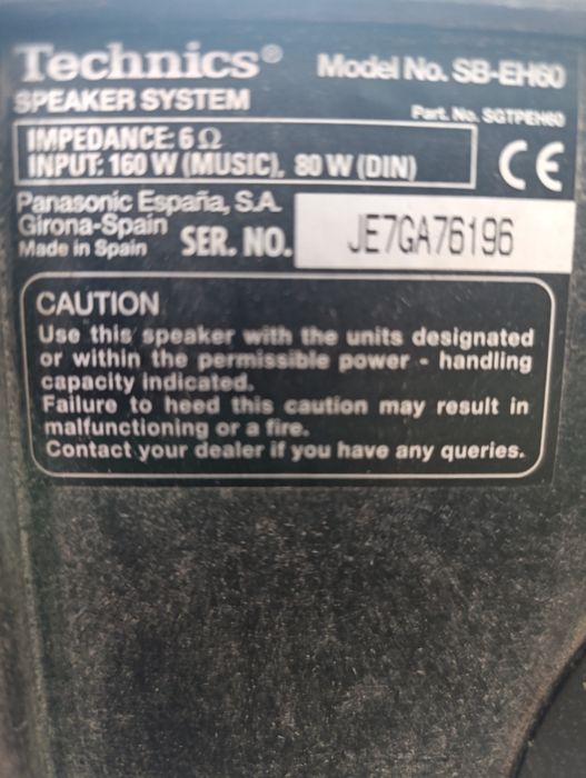 Amplituner Technics sa ax-540 z kolumnami