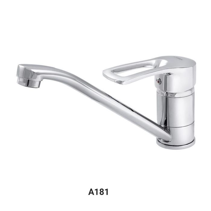 Змішувач для кухні та умивальника хромований