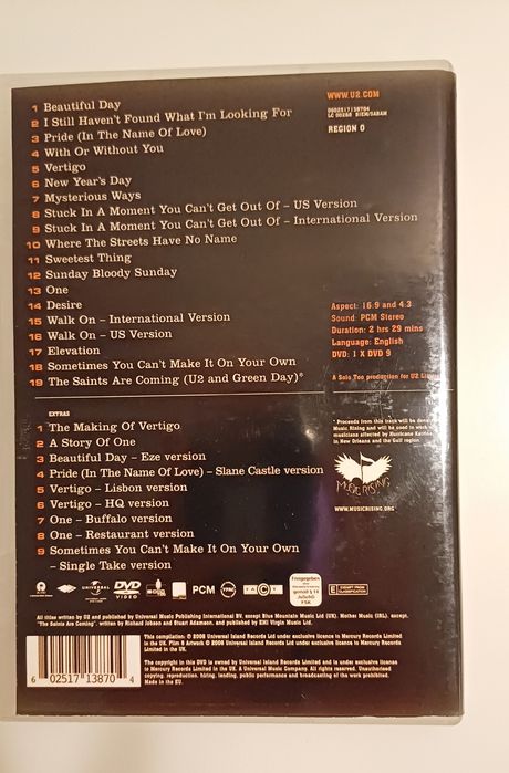 U2 18 Videos. DVD