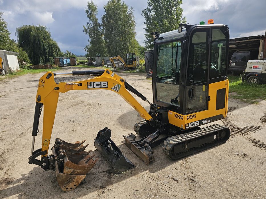 Minikoparka JCB 16C-1, rok 2022, 650mth! Jak 8018, kx016, kx019, ec18, 301.6