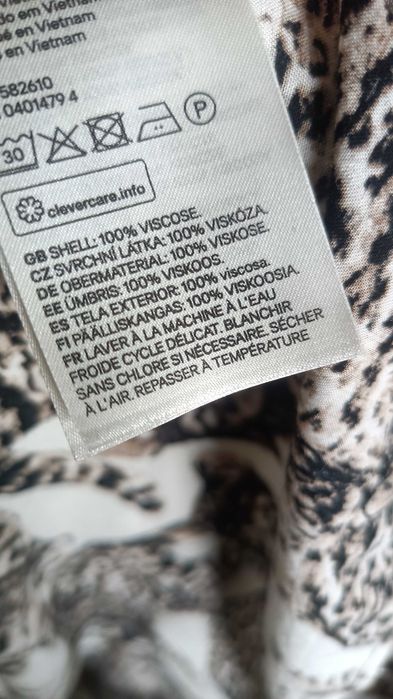 Piękna bluzka wiskoza dzikie koty pantera animal print