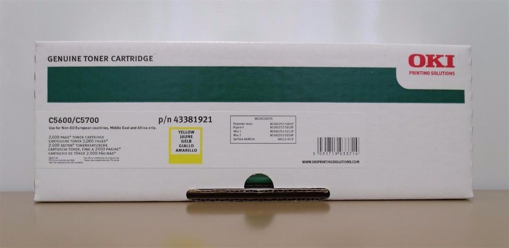 ТОНЕР-КАРТРИДЖ OKI C5600/ 5700 YELLOW (43381921)