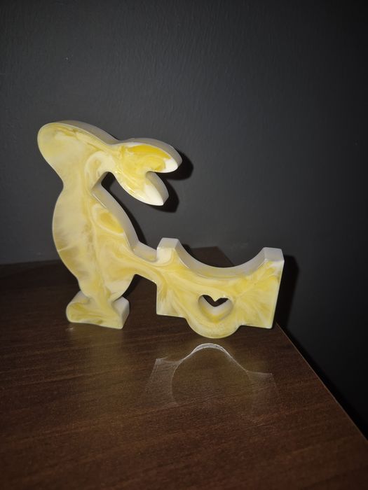 Ozdoba wielkanocna królik z wózkiem