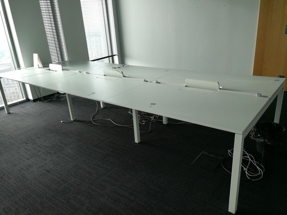 6 sztuk Biurko Białe 140x80