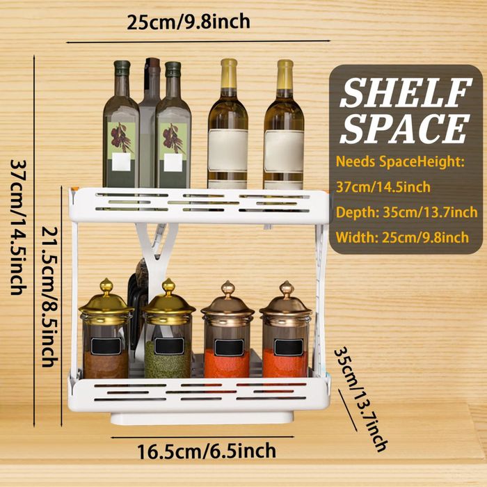 stojak na przyprawy do szafki, obrotowy organizer